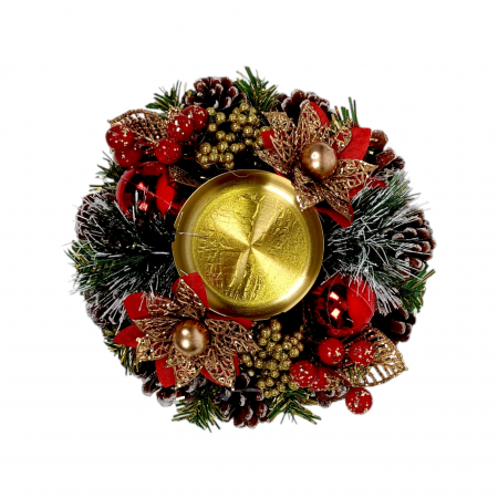 Decoratiuni - Aranjament artificial de Craciun, 20 cm