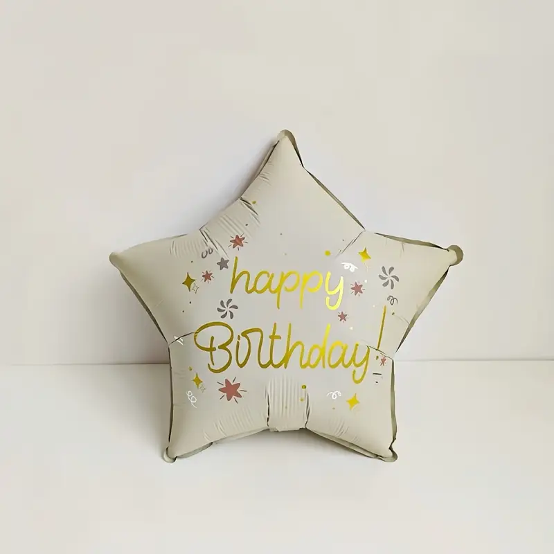 Baloane & Petreceri - Balon folie stea cu text ''happy Birthday'' - 47*47 cm