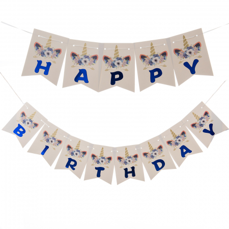 Bannere - Banner Happy Birthday Unicorn