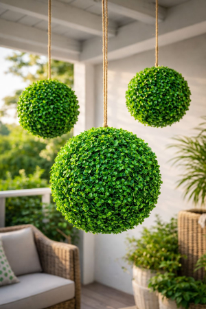 Verdeata decorativa - Bila decorativa Buxus artificial 30 cm