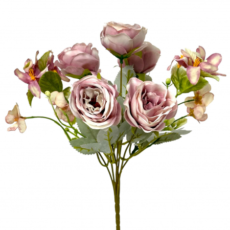 Trandafir - Buchet arificial de trandafiri de gradina si texturi
