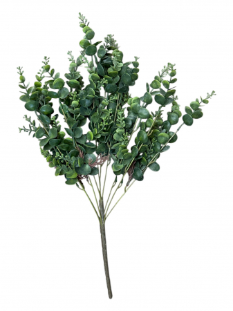 Flori artificiale - Buchet artificial de eucalipt inflorit - 55 cm