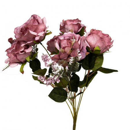 Buchet artificial de trandafiri Alexander si texturi - 50 cm [1]