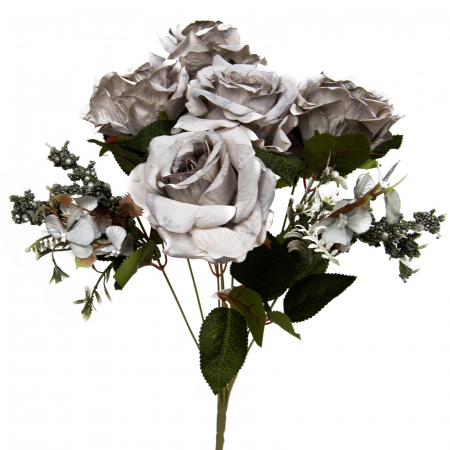 Buchet artificial de trandafiri Alexander si texturi - 50 cm [1]