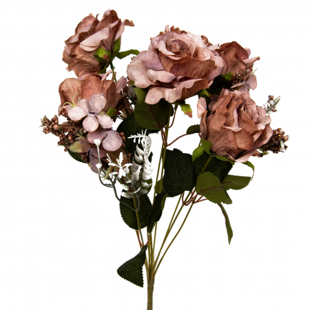 Buchet artificial de trandafiri Alexander si texturi - 50 cm [1]