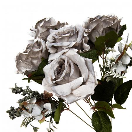 Trandafir - Buchet artificial de trandafiri Alexander si texturi - 50 cm