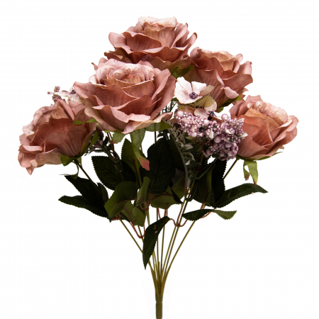 Buchet artificial de trandafiri Alexander si texturi - 50 cm [1]