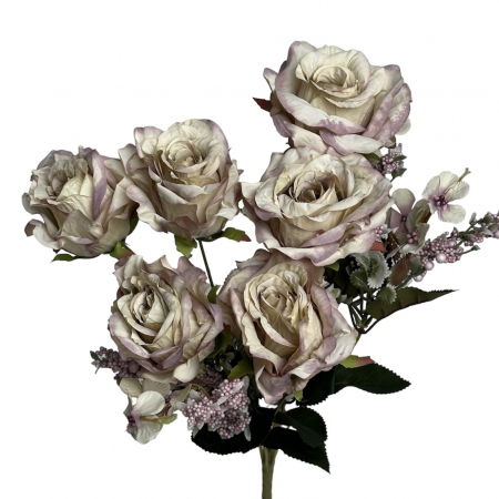 Trandafir - Buchet artificial de trandafiri Alexander si texturi - 50 cm