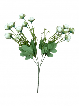 Bujor - Buchet artificial, Mini Bujor si Texturi - 30 cm