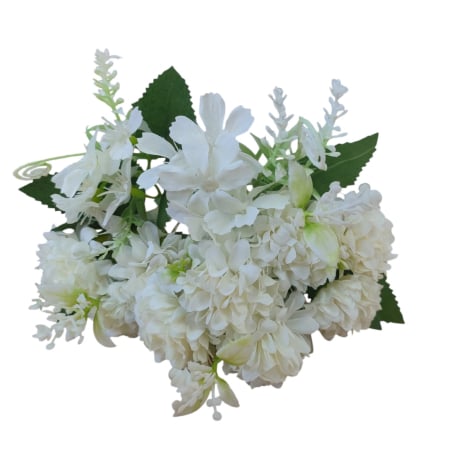 FLORI ARTIFICIALE - Buchet mini crizanteme, material plastic si textil 33 cm