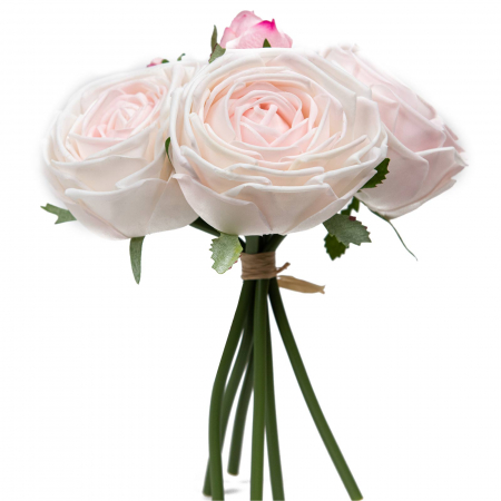 Buchet scurt trandafiri artificiali premium, Artemis '' De Luxe'' - 20 cm [1]