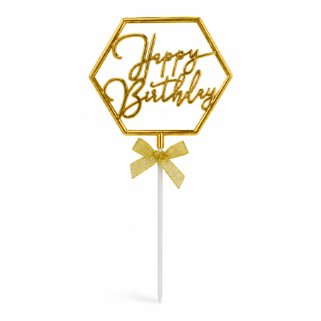 BALOANE & PETRECERE - Cake topper ,,Happy Birthday,, 21 cm*10.3 cm