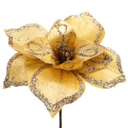 Flori & Crengi decorative - Craciunita din catifea - 23 x 18 cm