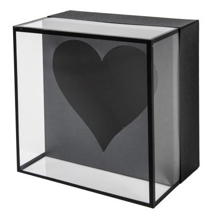 Cutie decorativa cu capac transparent ( 24*24*14 cm)