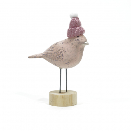 Decoratiuni - Pasare din lemn, decoratiune Craciun - 16 cm