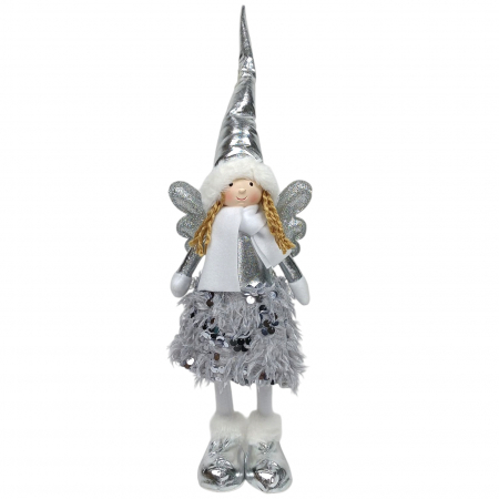 Decoratiuni - Figurina decor, Ingeras Argintiu, 54 * 15 cm