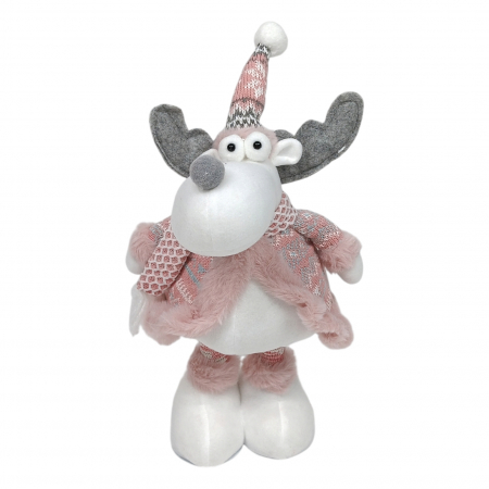 Decoratiuni - Figurina decorativa de Craciun, Ren Roz, 39 * 55 cm