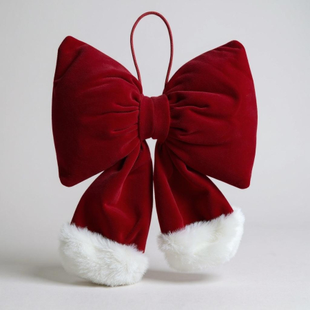 Decoratiuni - Funda decorativa de Craciun, Rosie - 17 cm