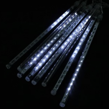 Instalatii - Instalatie de Craciun, 8 Tuburi, Becuri LED cu Lumina Alba - 210 cm