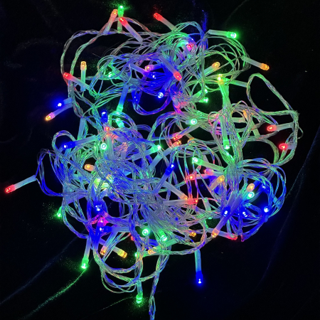 Instalatii - Instalatie de craciun cu lumina multicolor, 100 LED-URI  9 m