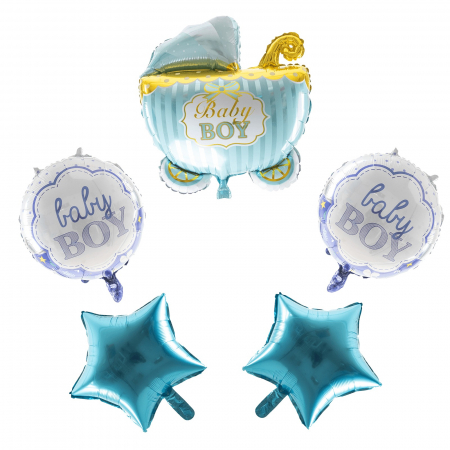 Kit-uri Baloane - Kit baloane din Folie Baby Boy Party