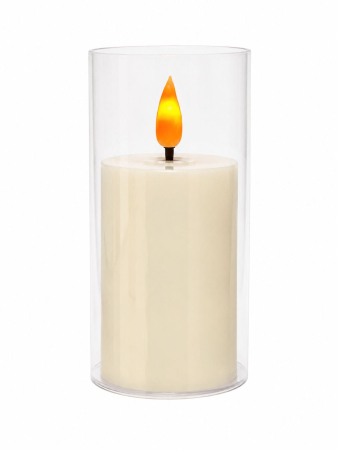 Lumanari LED - Lumânare LED cu efect de flacără, Ivory, 5 × 12,5 cm
