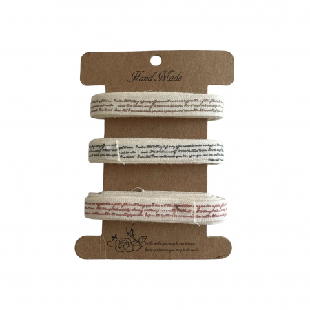 Mix panglica de bumbac 3 buc*1cm*5m