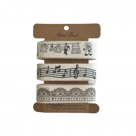 Panglica - Mix panglica de bumbac 3 buc*2cm*5m