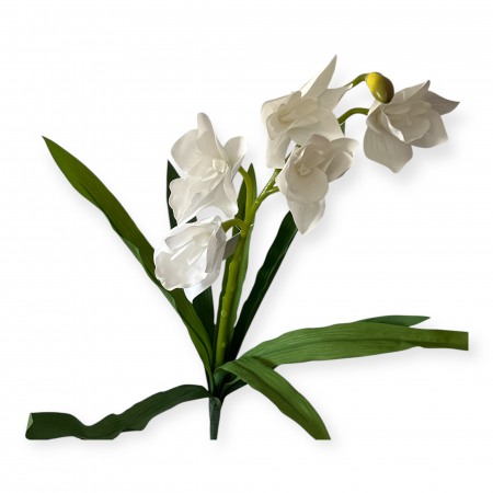Orhidee Cymbidium artificiala cu frunze - 64 cm [1]
