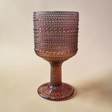 Pahar din sticlă verde 300 ml cu picior design reliefat elegant [1]