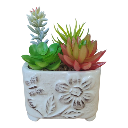 Ghivece & Jardiniere - Aranjament decorativ de plante suculente artificiale 19-8