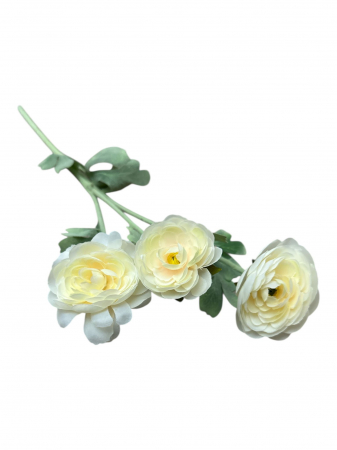 Ranunculus - Ranunculus artificial cu 3 tije - 50 cm