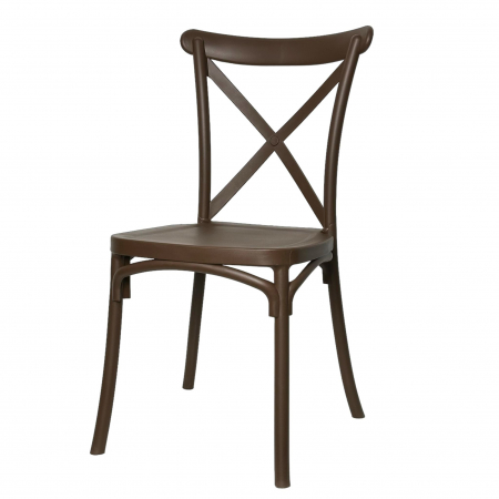 DECOR & MOBILIER - Scaun Cross X, maro brun 51 x 51 x 87 cm