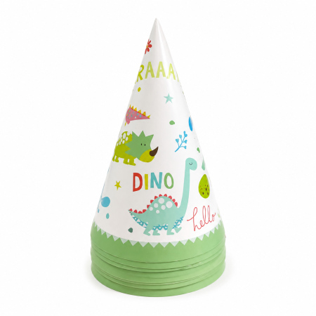 Coifuri - Set 10 coifuri din carton "Dino" 16*10 cm
