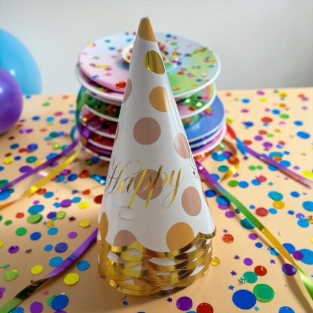 Set 10 coifuri din carton ,,Dots,, 16*10 cm [1]