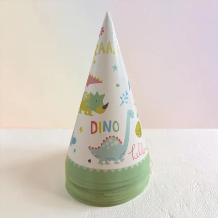 Accesorii masa - Set 10 coifuri din carton "Dino" 16*10 cm