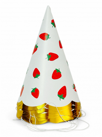 Accesorii petrecere - Set 10 coifuri din carton "Strawberry"
