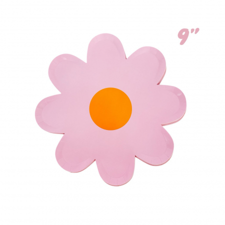 Baloane & Petreceri - Set 10 farfurii carton "Flower"- 23 cm
