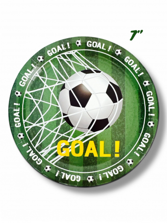 Accesorii petrecere - Set 10 farfurii carton "Football" - 18 cm
