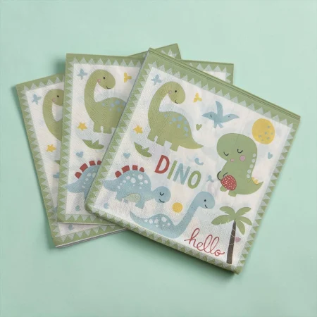 Accesorii masa - Set 20 servetele din hartie ,,Dino,, 33*33 cm