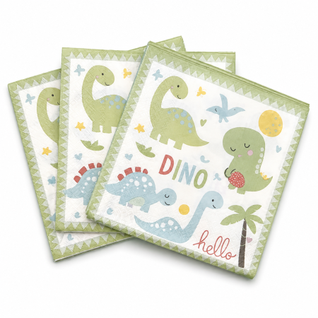 Petrecere Tematica - Set 20 servetele din hartie ,,Dino,, 33*33 cm