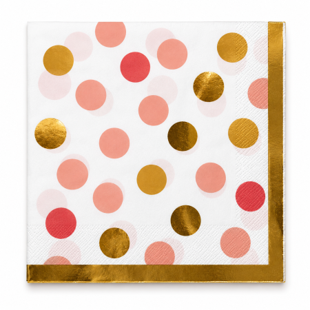 Servetele - Set 20 servetele din hartie ,,Dots,, 33*33 cm