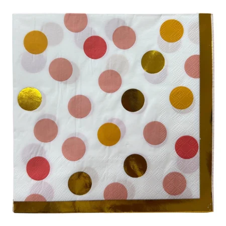 Accesorii masa - Set 20 servetele din hartie ,,Dots,, 33*33 cm