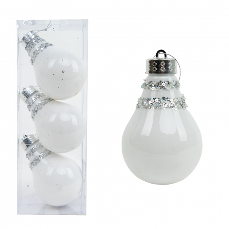 Globuri & Decoratiuni brad - Set 3 globuri brad 10 cm