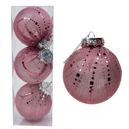 Globuri & Decoratiuni brad - Set 3 globuri brad 8 cm