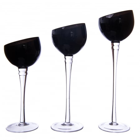 Vaza decorativa - Set 3 vaze din sticla - Adele