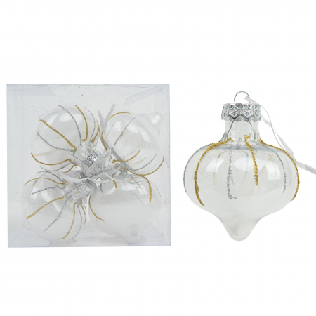 Globuri & Decoratiuni brad - Set 4 globuri brad 8 cm