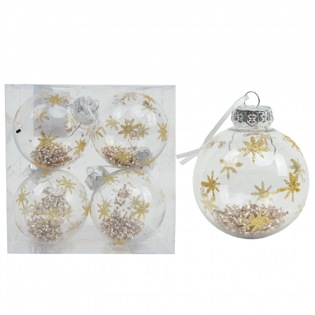 Globuri & Decoratiuni brad - Set 4 globuri brad 8 cm