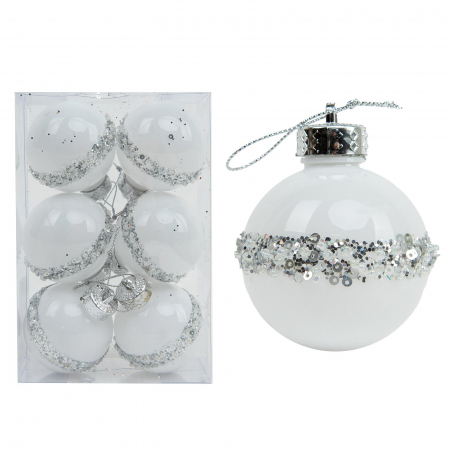 Globuri & Decoratiuni brad - Set 6 globuri brad 6 cm