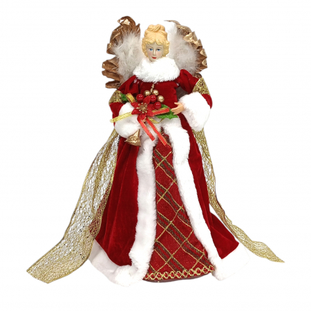 Decoratiuni - Varf de Brad Ingeras, Burgundy, 45 cm